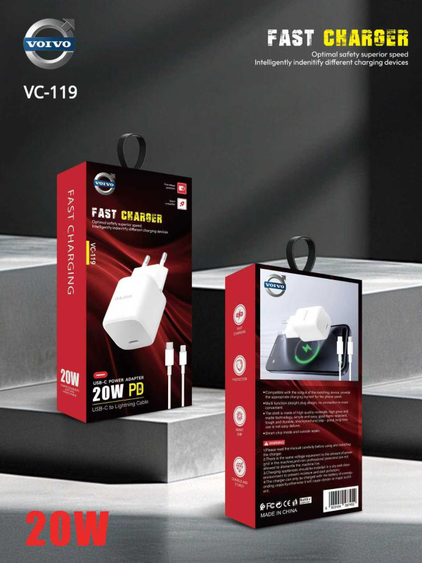 شاحن فويفو تايب سي ايفون  VC-119.  20W PD