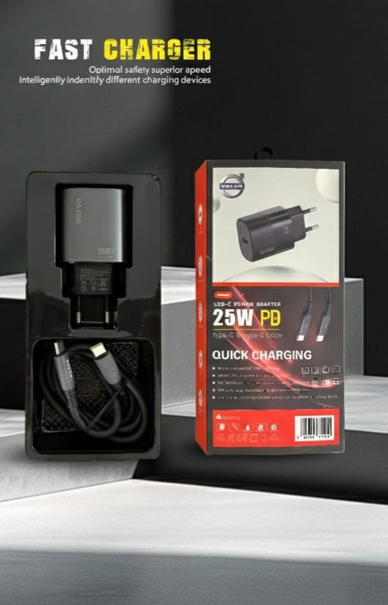 شاحن فويفو تايب سي تايب سي VOLVO 25W Fast charger