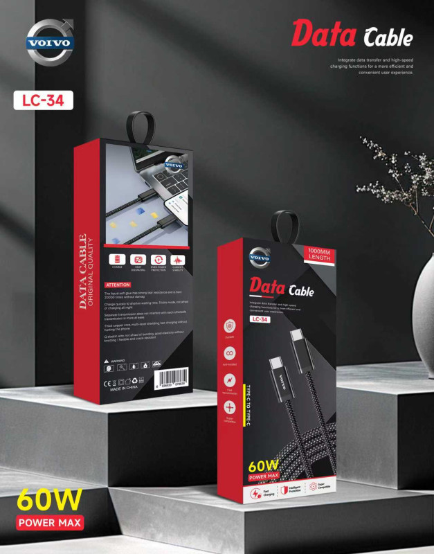 كابل تايب سي تايب سي فويفو LC-34.  60W